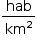 «math style=¨font-family:Tahoma¨ xmlns=¨http://www.w3.org/1998/Math/MathML¨»«mstyle mathsize=¨14px¨»«mfrac»«mi»hab«/mi»«msup»«mi»km«/mi»«mn»2«/mn»«/msup»«/mfrac»«/mstyle»«/math»
