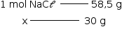 «math style=¨font-family:Tahoma¨ xmlns=¨http://www.w3.org/1998/Math/MathML¨»«mstyle mathsize=¨14px¨»«mn»1«/mn»«mo»§#x000A0;«/mo»«mi»mol«/mi»«mo»§#x000A0;«/mo»«mi»NaC«/mi»«mi mathvariant=¨script¨»l«/mi»«mo»§#x000A0;«/mo»«msup»«mo»§#x000A0;«/mo»«mi»________«/mi»«/msup»«mo»§#x000A0;«/mo»«mn»58«/mn»«mo»,«/mo»«mn»5«/mn»«mo»§#x000A0;«/mo»«mi mathvariant=¨normal¨»g«/mi»«mspace linebreak=¨newline¨/»«mo»§#x000A0;«/mo»«mo»§#x000A0;«/mo»«mo»§#x000A0;«/mo»«mo»§#x000A0;«/mo»«mo»§#x000A0;«/mo»«mo»§#x000A0;«/mo»«mo»§#x000A0;«/mo»«mo»§#x000A0;«/mo»«mi mathvariant=¨normal¨»x«/mi»«msup»«mo»§#x000A0;«/mo»«mrow»«mi»______________«/mi»«mo»§#x000A0;«/mo»«/mrow»«/msup»«mo»§#x000A0;«/mo»«mn»30«/mn»«mo»§#x000A0;«/mo»«mi mathvariant=¨normal¨»g«/mi»«mspace linebreak=¨newline¨/»«/mstyle»«/math»