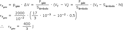 «math style=¨font-family:Tahoma¨ xmlns=¨http://www.w3.org/1998/Math/MathML¨»«mstyle mathsize=¨14px¨»«msub»«mi style=¨font-family:`Times New Roman`¨»§#x003C4;«/mi»«msub»«mi mathvariant=¨normal¨»F«/mi»«mrow»«mi»g«/mi»«mi»§#x000E1;«/mi»«mi»s«/mi»«/mrow»«/msub»«/msub»«mo»§#x000A0;«/mo»«mo»=«/mo»«mo»§#x000A0;«/mo»«msub»«mi mathvariant=¨normal¨»p«/mi»«mi»g§#x000E1;s«/mi»«/msub»«mo»§#x000A0;«/mo»«mo»§#x000B7;«/mo»«mo»§#x000A0;«/mo»«mo»§#x02206;«/mo»«mi mathvariant=¨normal¨»V«/mi»«mo»§#x000A0;«/mo»«mo»=«/mo»«mo»§#x000A0;«/mo»«mfrac»«msub»«mi mathvariant=¨normal¨»F«/mi»«mi»g§#x000E1;s«/mi»«/msub»«msub»«mi mathvariant=¨normal¨»S«/mi»«mi»§#x000EA;mbolo«/mi»«/msub»«/mfrac»«mo»§#x000A0;«/mo»«mo»§#x000B7;«/mo»«mo»§#x000A0;«/mo»«mo»(«/mo»«msub»«mi mathvariant=¨normal¨»V«/mi»«mi mathvariant=¨normal¨»f«/mi»«/msub»«mo»§#x000A0;«/mo»«mo»§#x000A0;«/mo»«mo»-«/mo»«mo»§#x000A0;«/mo»«msub»«mi mathvariant=¨normal¨»V«/mi»«mi mathvariant=¨normal¨»i«/mi»«/msub»«mo»)«/mo»«mo»§#x000A0;«/mo»«mo»=«/mo»«mo»§#x000A0;«/mo»«mfrac»«msub»«mi mathvariant=¨normal¨»F«/mi»«mi»g§#x000E1;s«/mi»«/msub»«msub»«mi mathvariant=¨normal¨»S«/mi»«mi»§#x000EA;mbolo«/mi»«/msub»«/mfrac»«mo»§#x000A0;«/mo»«mo»§#x000B7;«/mo»«mo»§#x000A0;«/mo»«mo»(«/mo»«msub»«mi mathvariant=¨normal¨»V«/mi»«mi mathvariant=¨normal¨»f«/mi»«/msub»«mo»§#x000A0;«/mo»«mo»-«/mo»«mo»§#x000A0;«/mo»«msub»«mi mathvariant=¨normal¨»S«/mi»«mi»§#x000EA;mbolo«/mi»«/msub»«mo»§#x000A0;«/mo»«mo»§#x000B7;«/mo»«mo»§#x000A0;«/mo»«mi»hi«/mi»«mo»)«/mo»«mspace linebreak=¨newline¨/»«msub»«mi style=¨font-family:`Times New Roman`¨»§#x003C4;«/mi»«msub»«mi mathvariant=¨normal¨»F«/mi»«mrow»«mi»g«/mi»«mi»§#x000E1;«/mi»«mi»s«/mi»«/mrow»«/msub»«/msub»«mo»§#x000A0;«/mo»«mo»=«/mo»«mo»§#x000A0;«/mo»«mo»§#x000A0;«/mo»«mfrac»«mn»2000«/mn»«msup»«mn»10«/mn»«mrow»«mo»-«/mo»«mn»2«/mn»«/mrow»«/msup»«/mfrac»«mo»§#x000A0;«/mo»«mo»§#x000B7;«/mo»«mo»§#x000A0;«/mo»«mfenced»«mrow»«mfrac»«mn»17«/mn»«mn»3«/mn»«/mfrac»«mo»§#x000A0;«/mo»«mo»§#x000B7;«/mo»«mo»§#x000A0;«/mo»«msup»«mn»10«/mn»«mrow»«mo»-«/mo»«mn»3«/mn»«/mrow»«/msup»«mo»§#x000A0;«/mo»«mo»§#x000A0;«/mo»«mo»-«/mo»«mo»§#x000A0;«/mo»«msup»«mn»10«/mn»«mrow»«mo»-«/mo»«mn»2«/mn»«/mrow»«/msup»«mo»§#x000A0;«/mo»«mo»§#x000B7;«/mo»«mo»§#x000A0;«/mo»«mn»0«/mn»«mo»,«/mo»«mn»5«/mn»«/mrow»«/mfenced»«mspace linebreak=¨newline¨/»«mo»§#x02234;«/mo»«mo»§#x000A0;«/mo»«mo»§#x000A0;«/mo»«mo»§#x000A0;«/mo»«mo»§#x000A0;«/mo»«msub»«mi style=¨font-family:`Times New Roman`¨»§#x003C4;«/mi»«msub»«mi mathvariant=¨normal¨»F«/mi»«mrow»«mi»g«/mi»«mi»§#x000E1;«/mi»«mi»s«/mi»«/mrow»«/msub»«/msub»«mo»§#x000A0;«/mo»«mo»=«/mo»«mo»§#x000A0;«/mo»«mo»§#x000A0;«/mo»«mfrac»«mn»400«/mn»«mn»3«/mn»«/mfrac»«mo»§#x000A0;«/mo»«mi mathvariant=¨normal¨»J«/mi»«/mstyle»«/math»