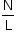 «math style=¨font-family:Tahoma¨ xmlns=¨http://www.w3.org/1998/Math/MathML¨»«mstyle mathsize=¨14px¨»«mfrac»«mi mathvariant=¨normal¨»N«/mi»«mi mathvariant=¨normal¨»L«/mi»«/mfrac»«/mstyle»«/math»