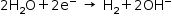 começar estilo tamanho matemático 14px 2 reto H com 2 subscrito reto O mais 2 reto e à potência de menos espaço seta para a direita espaço reto H com 2 subscrito mais 2 OH à potência de menos fim do estilo