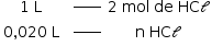 começar estilo tamanho matemático 14px tabela linha com célula com 1 espaço reto L fim da célula célula com espaço em branco à potência de _____ fim da célula célula com 2 espaço mol espaço de espaço HC caligráfica l fim da célula linha com célula com 0 vírgula 020 espaço reto L fim da célula célula com espaço em branco à potência de _____ fim da célula célula com reto n espaço HC caligráfica l fim da célula fim da tabela fim do estilo